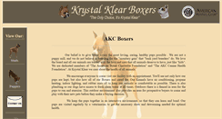 Desktop Screenshot of krystal-klear-boxers.com