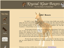 Tablet Screenshot of krystal-klear-boxers.com